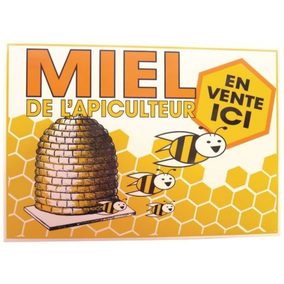 Panneau publicitaire miel en vente ici